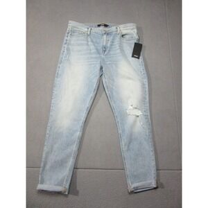 Hudson Lana Boyfriend Jeans Womens 31 Blue New Tapered Leg Distressed NWM211TMX